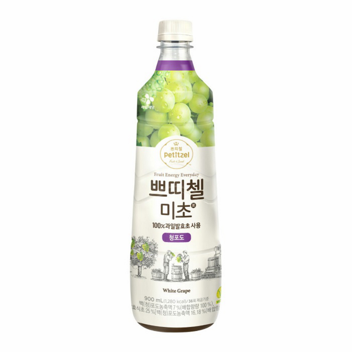 백설 쁘띠첼미초(청포도) (900ML)