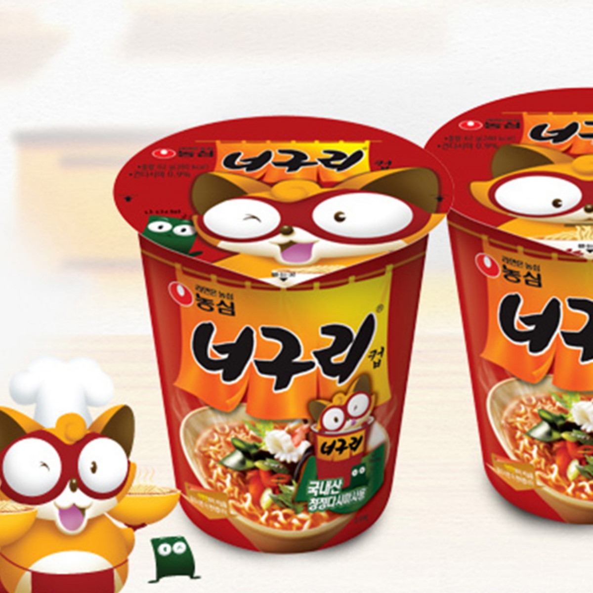 농심 너구리 소컵 (62g)
