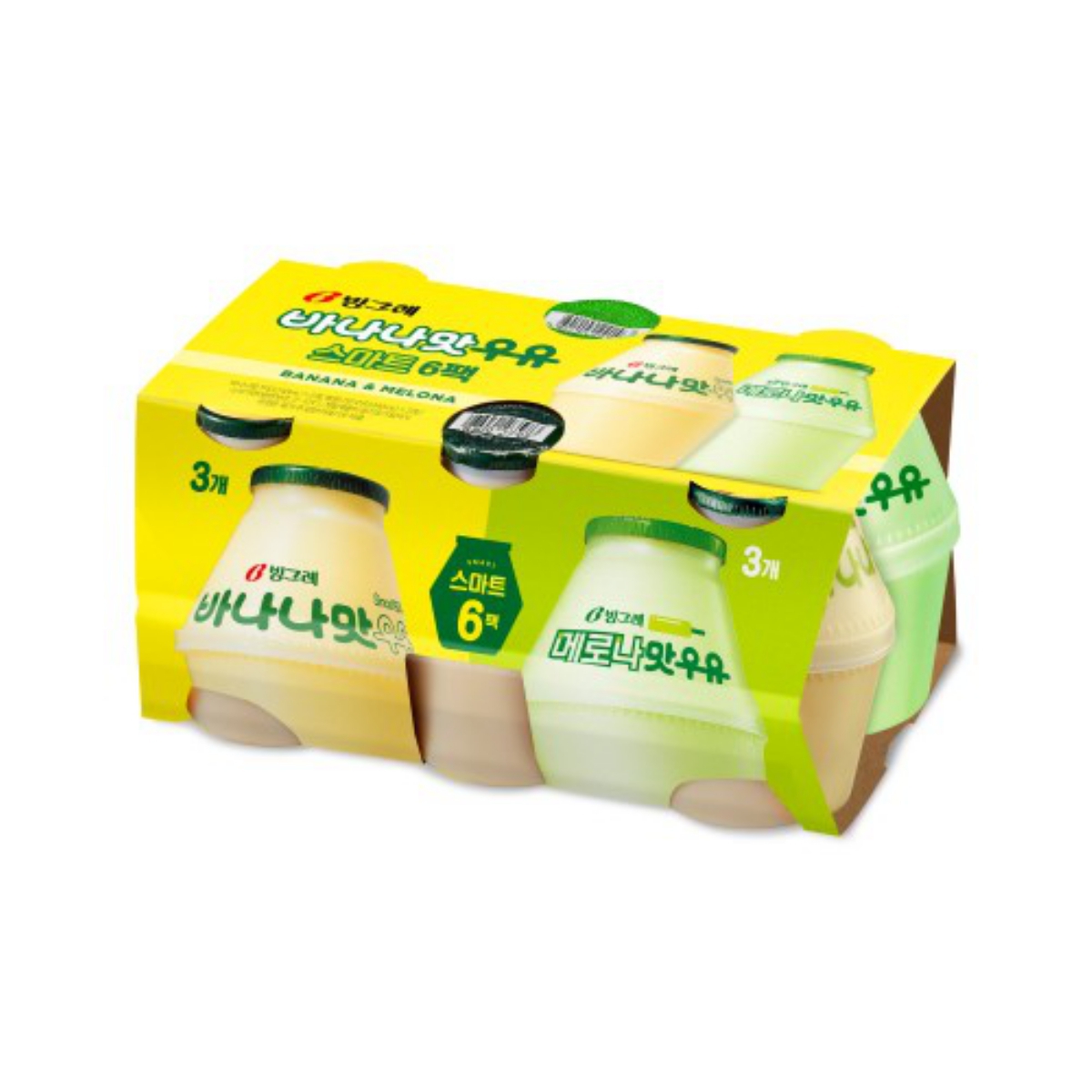 빙그레 바나나맛 우유+메로나맛 우유 (240ML*6)