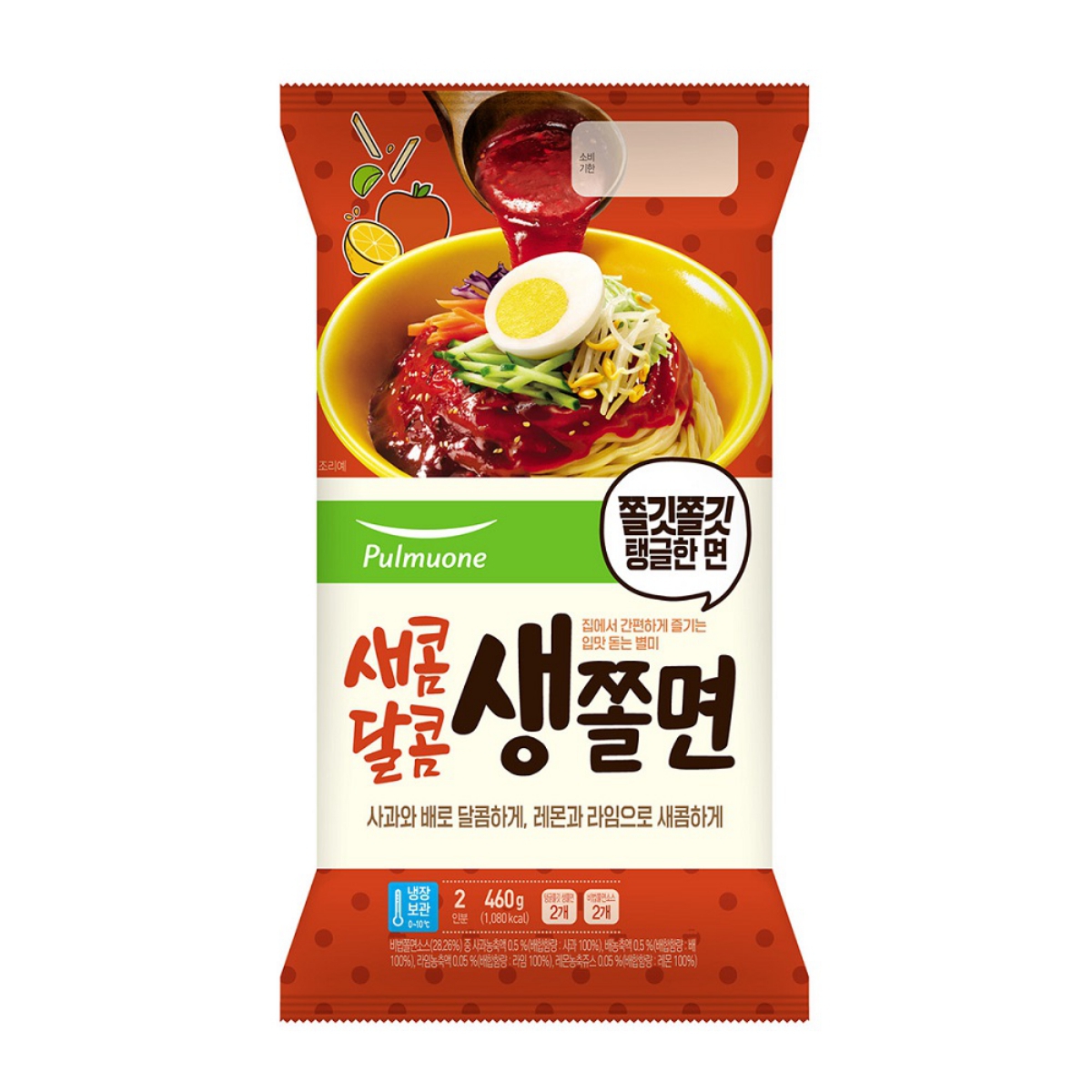 풀무원 새콤 달콤 생 쫄면 (2인) (460G)