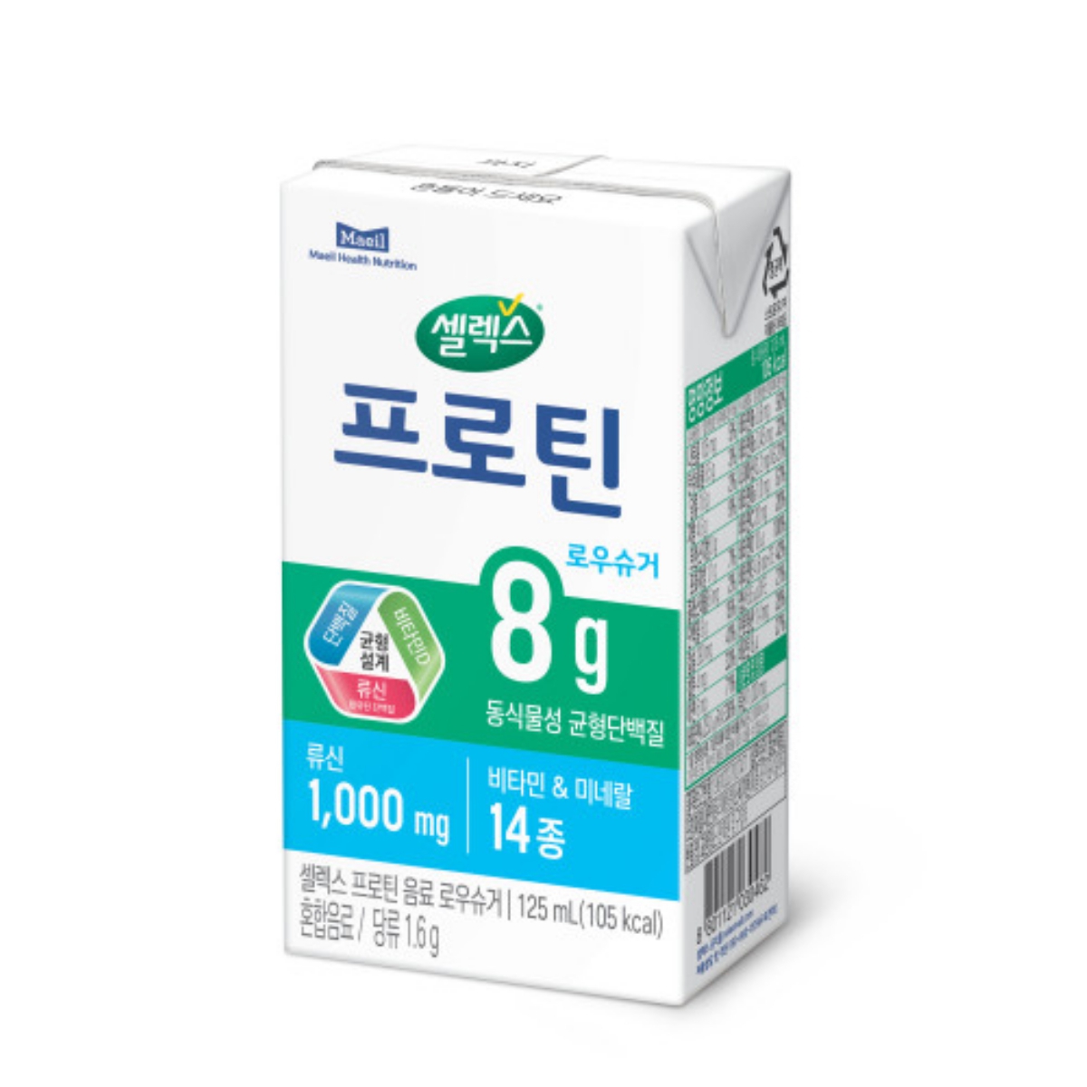 셀렉스 프로틴 음료 로우슈거 (125ML*4입)
