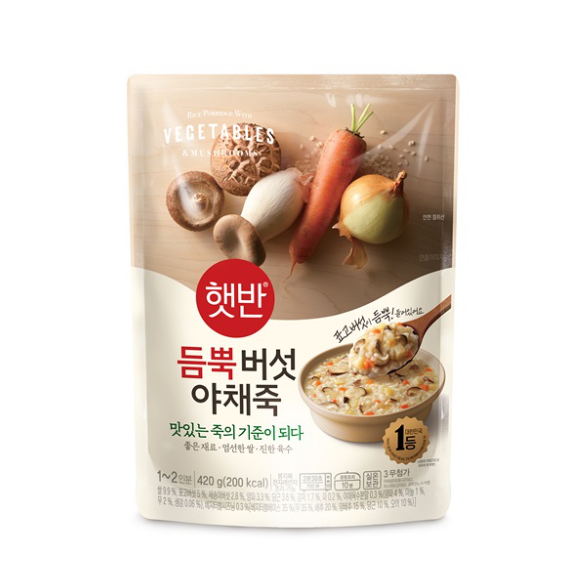 CJ 햇반 듬뿍 버섯야채죽 (420G)