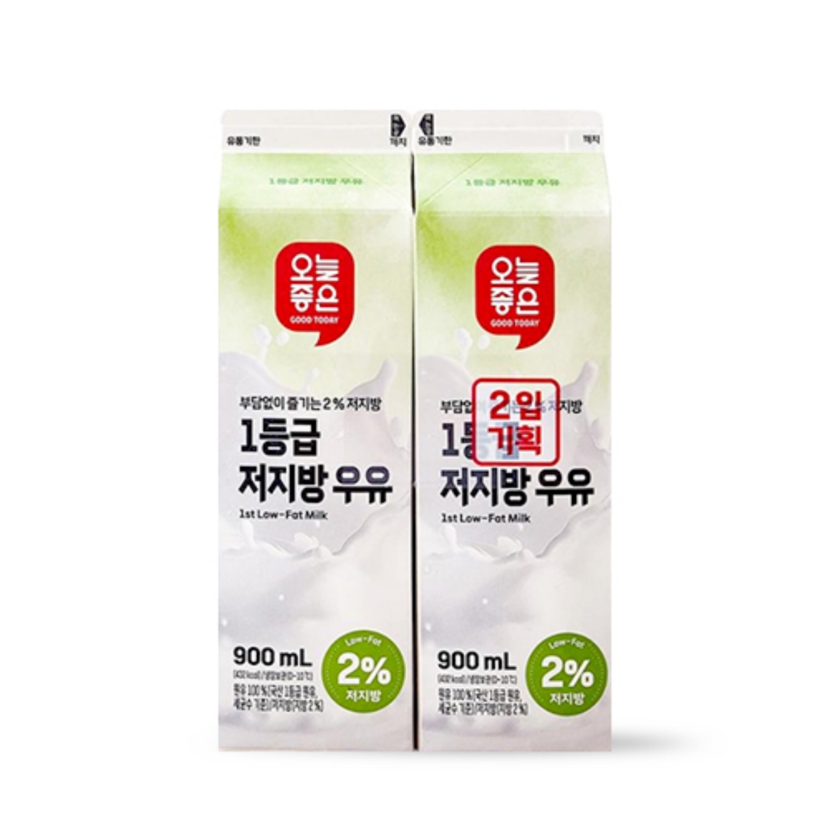 오늘좋은 1등급 저지방우유 (900ML*2)
