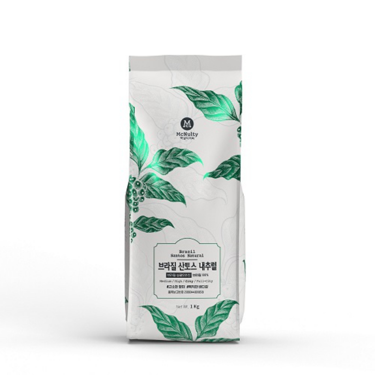 맥널티 브라질 산토스 내추럴 홀빈 원두 (1KG)