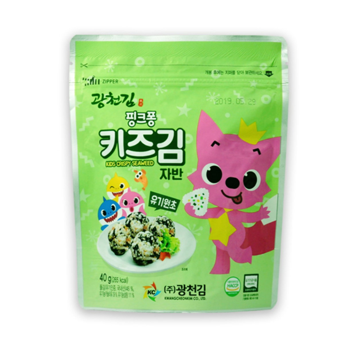 핑크퐁 유기농 키즈 김자반 (40G)