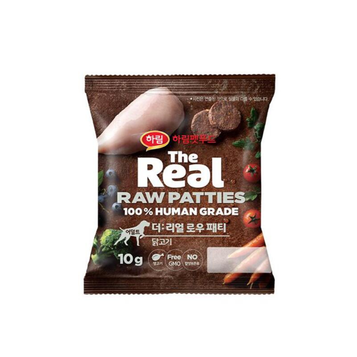 더리얼 로우 패티 닭 어덜트 1입 (10G)