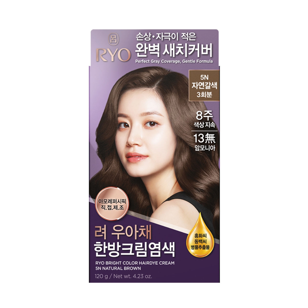 려 우아채 멋내기 새치크림 5N 자연갈색 2입 기획 (120G+120G)